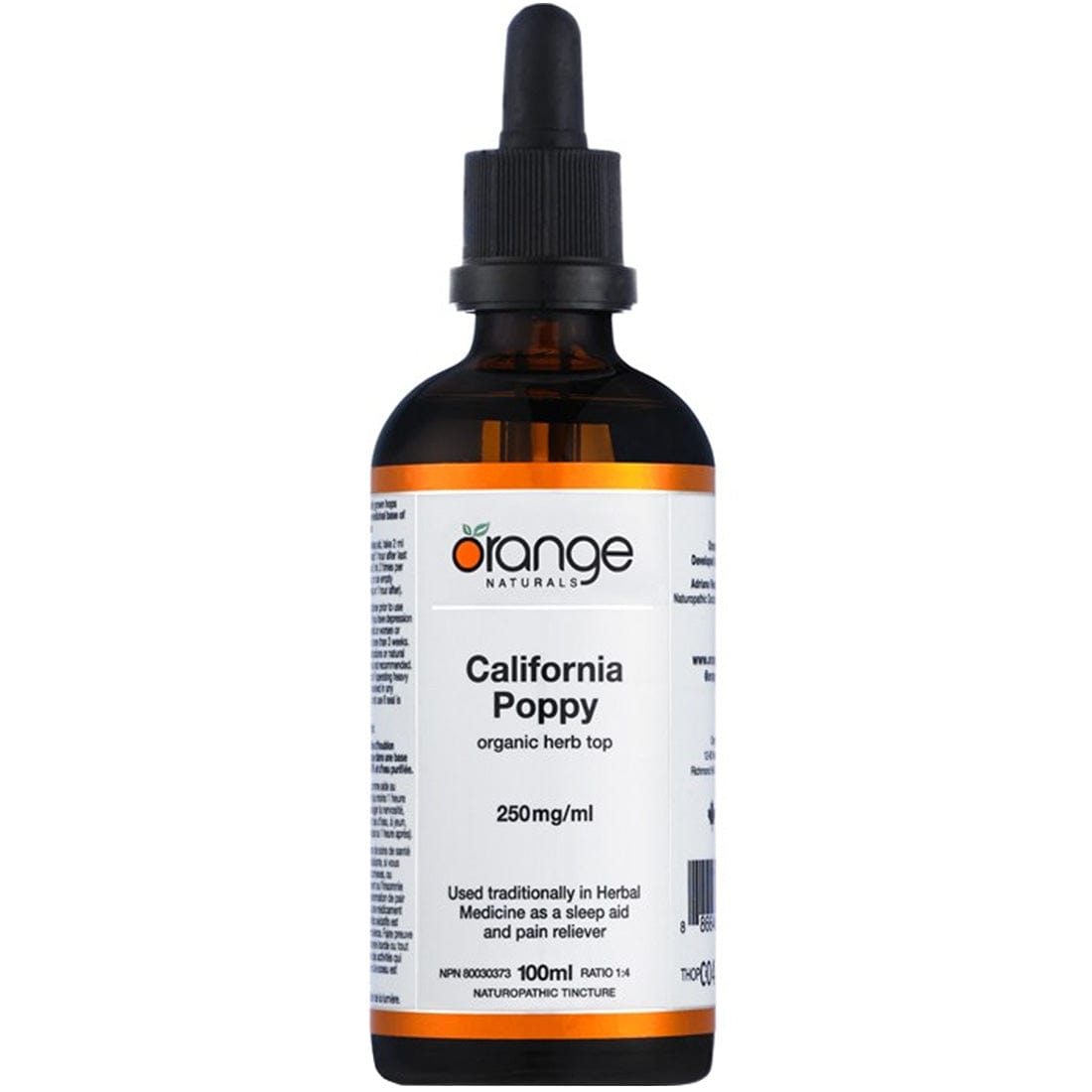 Orange Naturals California Poppy, 100ml Tincture