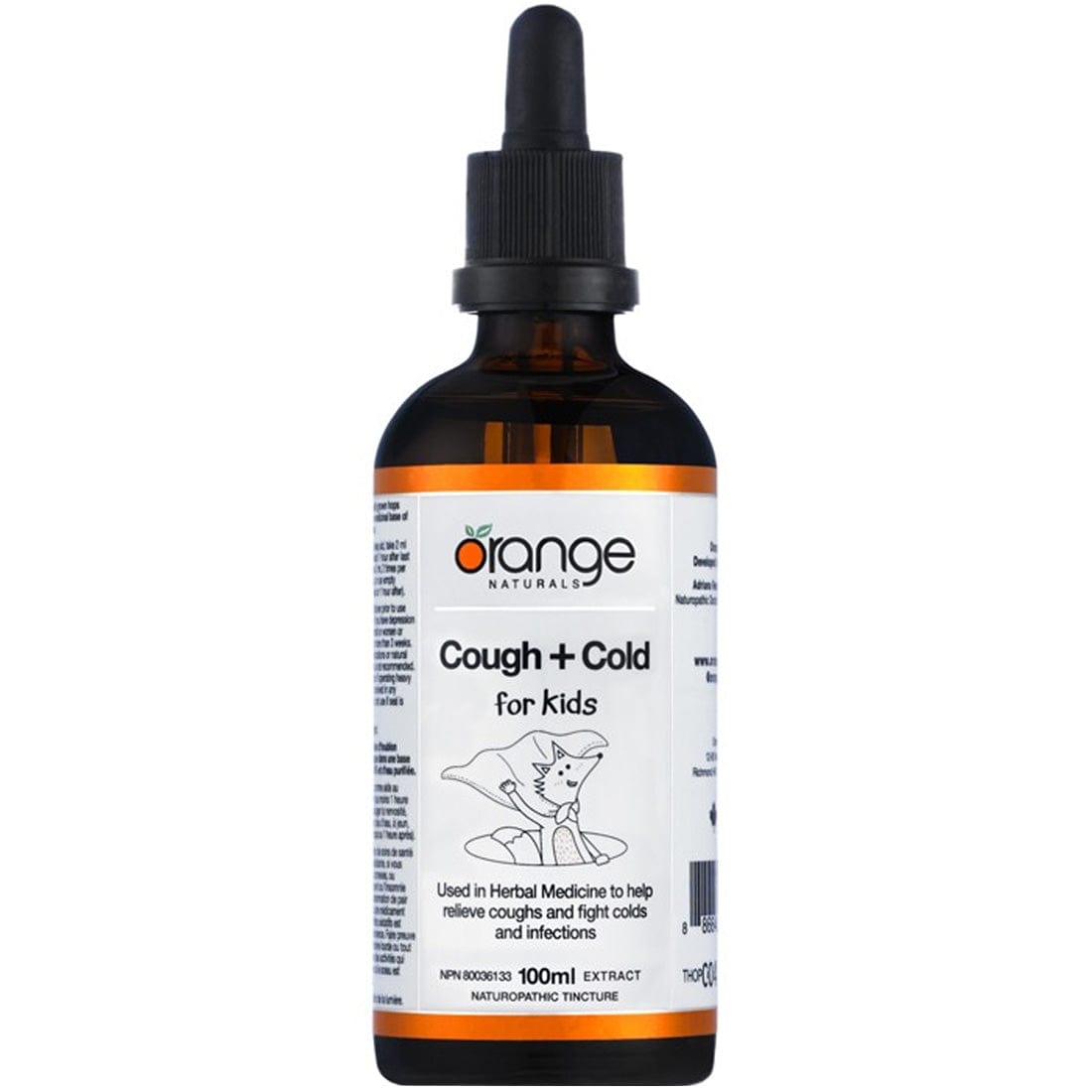 Orange Naturals Cough + Cold For Kids, 100ml Tincture
