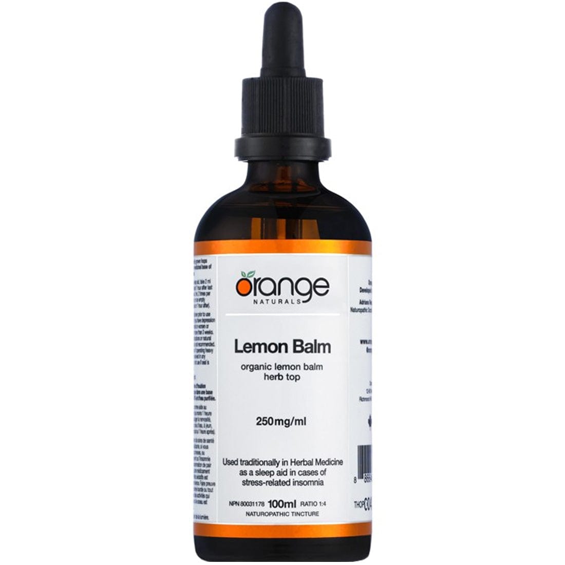 Orange Naturals Lemon Balm, 100ml Tincture