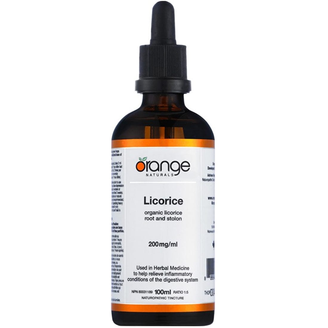 Orange Naturals Licorice, 100ml Tincture