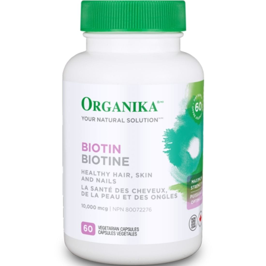 Organika Biotin 10,000mcg (Healthy Hair, Skin and Nails)