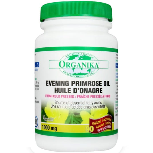 Organika Evening Primrose Oil, 1000mg, 90 Softgels