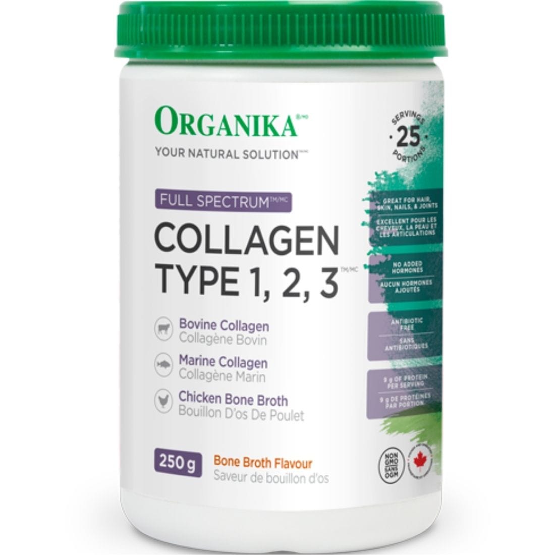 Organika Full Spectrum Collagen Type 1, 2, 3 (Bovine, Marine & Bone Broth)
