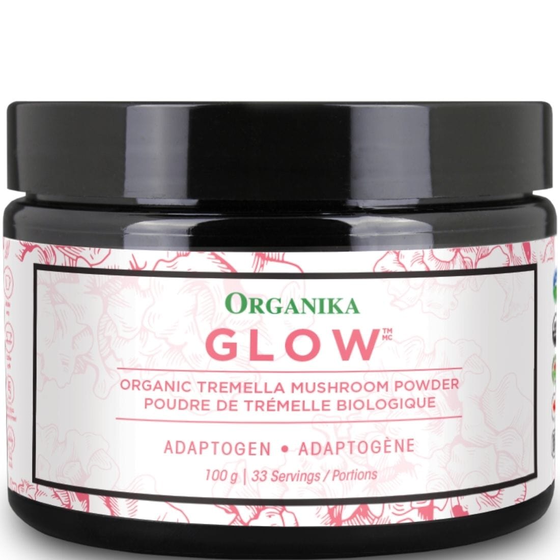 Organika GLOW, Organic Tremella (Snow Mushroom) Powder, 100g