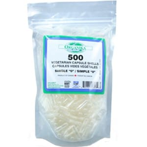 Organika Capsule Shells (Empty), Gelatin (Single "0"), 500 Capsule Shells