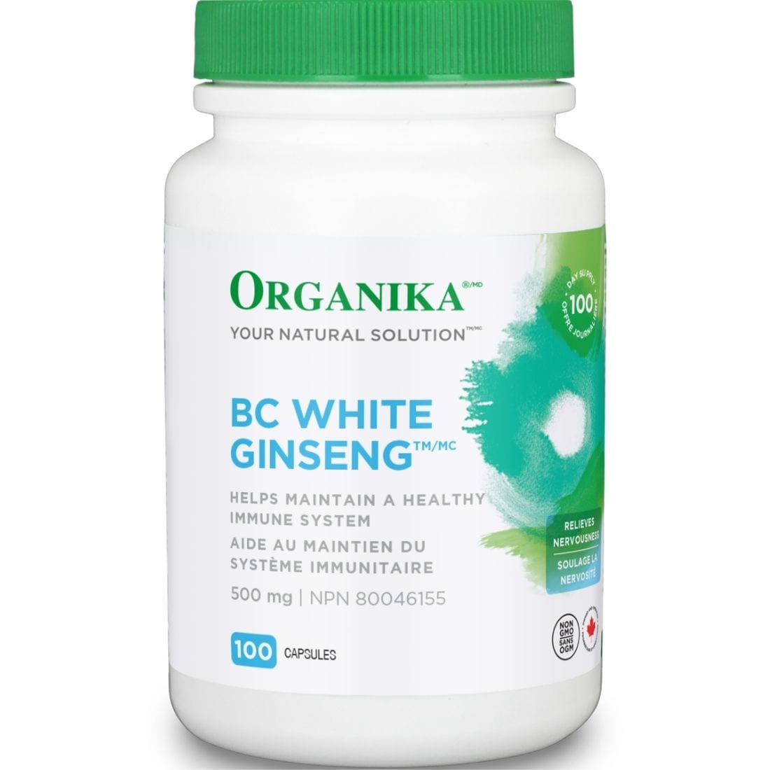 Organika BC White Ginseng (Panax Ginseng), 500mg