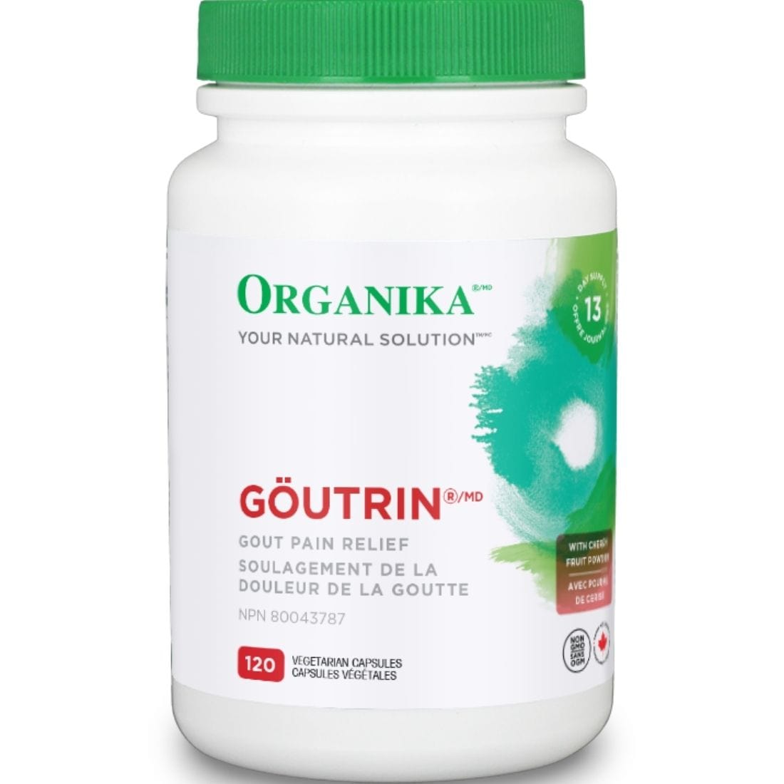 Organika Goutrin for Gout Pain Relief, 120 Vegetarian Capsules