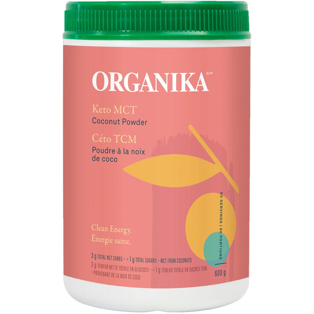 Organika Keto MCT Coconut Powder (MCT Oil and Prebiotic Fibre Powder), 600g