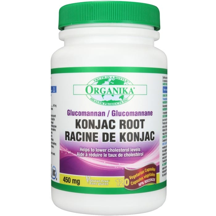 Organika Konjac Root, Glucomannan, 450mg, 120 Capsules