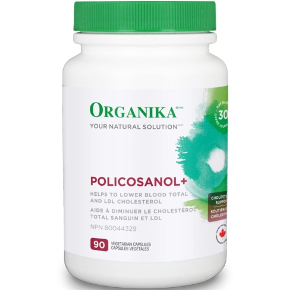 Organika Policosanol+ Cholesterol Formulation, 10mg, 90 Vcaps