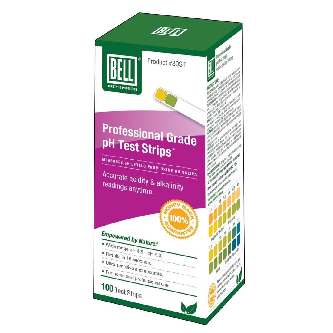 Bell pH Ion Balance Testing Strips (#39ST), 100 Strips
