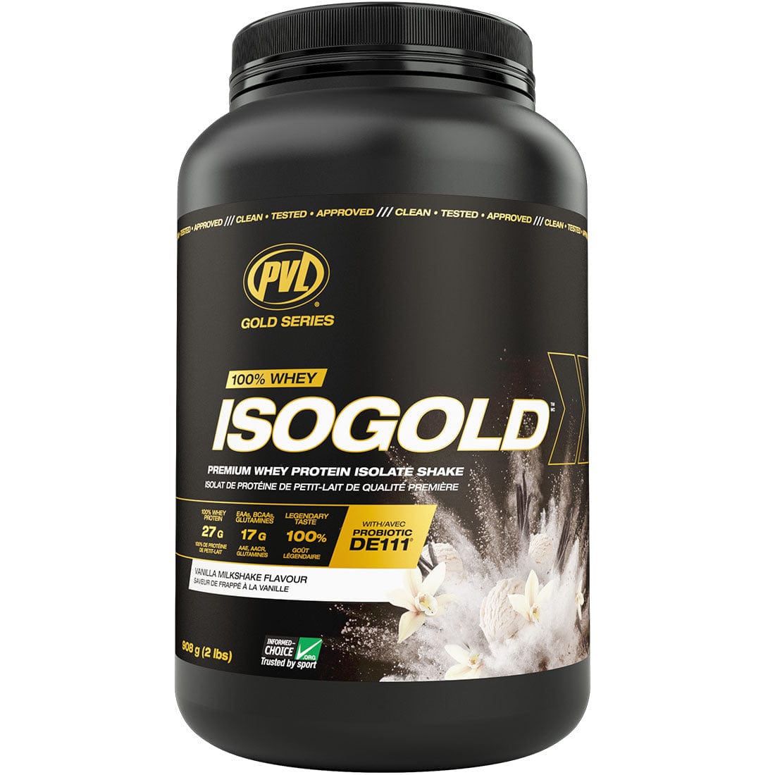 PVL IsoGold Whey Protein Isolate Protein Powder, With Probiotics, Enzymes & Zero Fillers