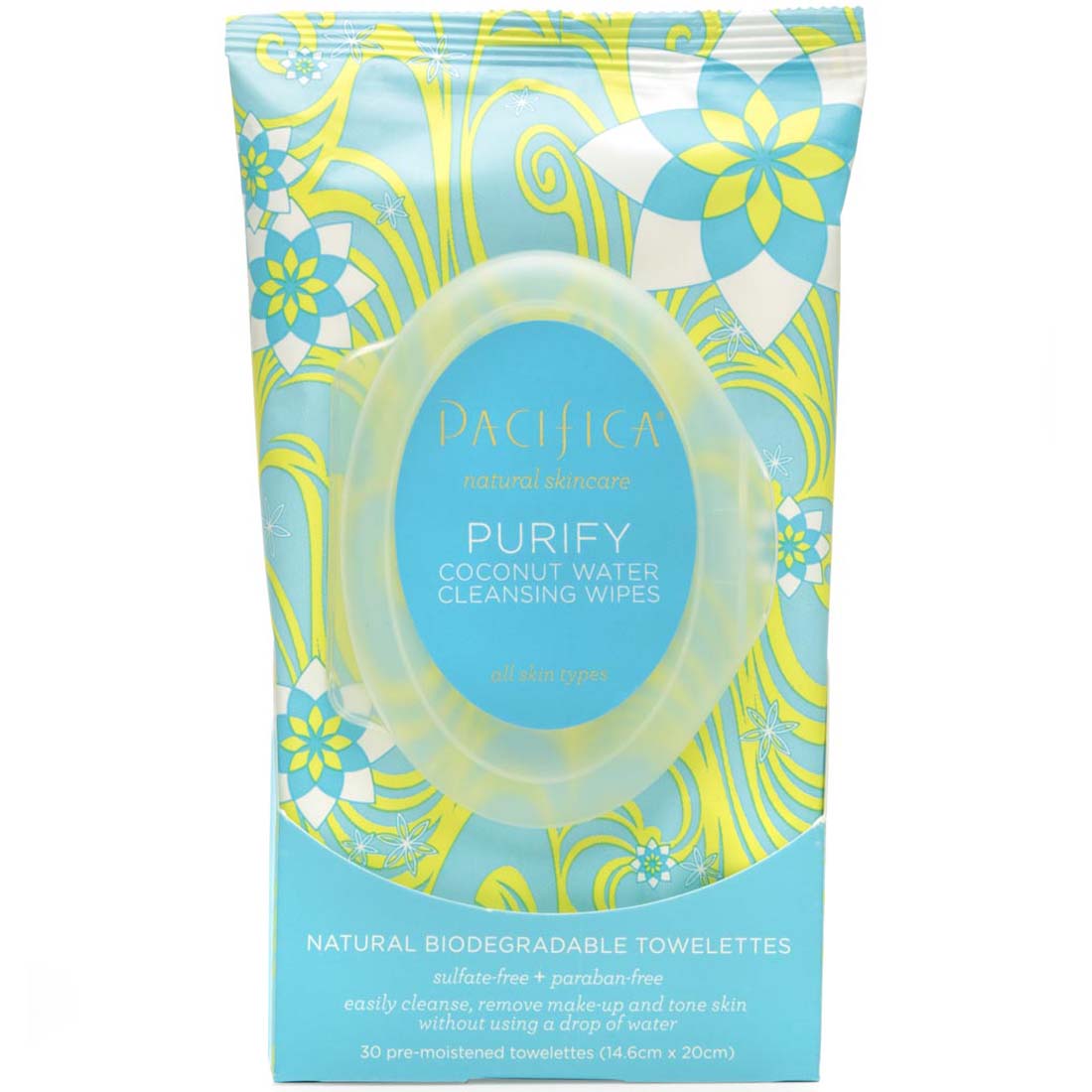Pacifica Purify Coconut Water Cleansing Wipe, 30ct