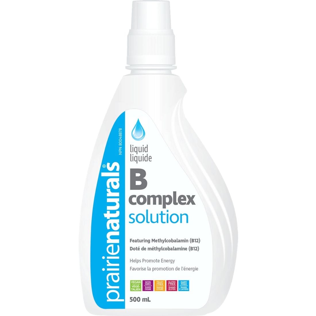 Prairie Naturals B Complex Solution, Liquid B Vitamins, 500ml
