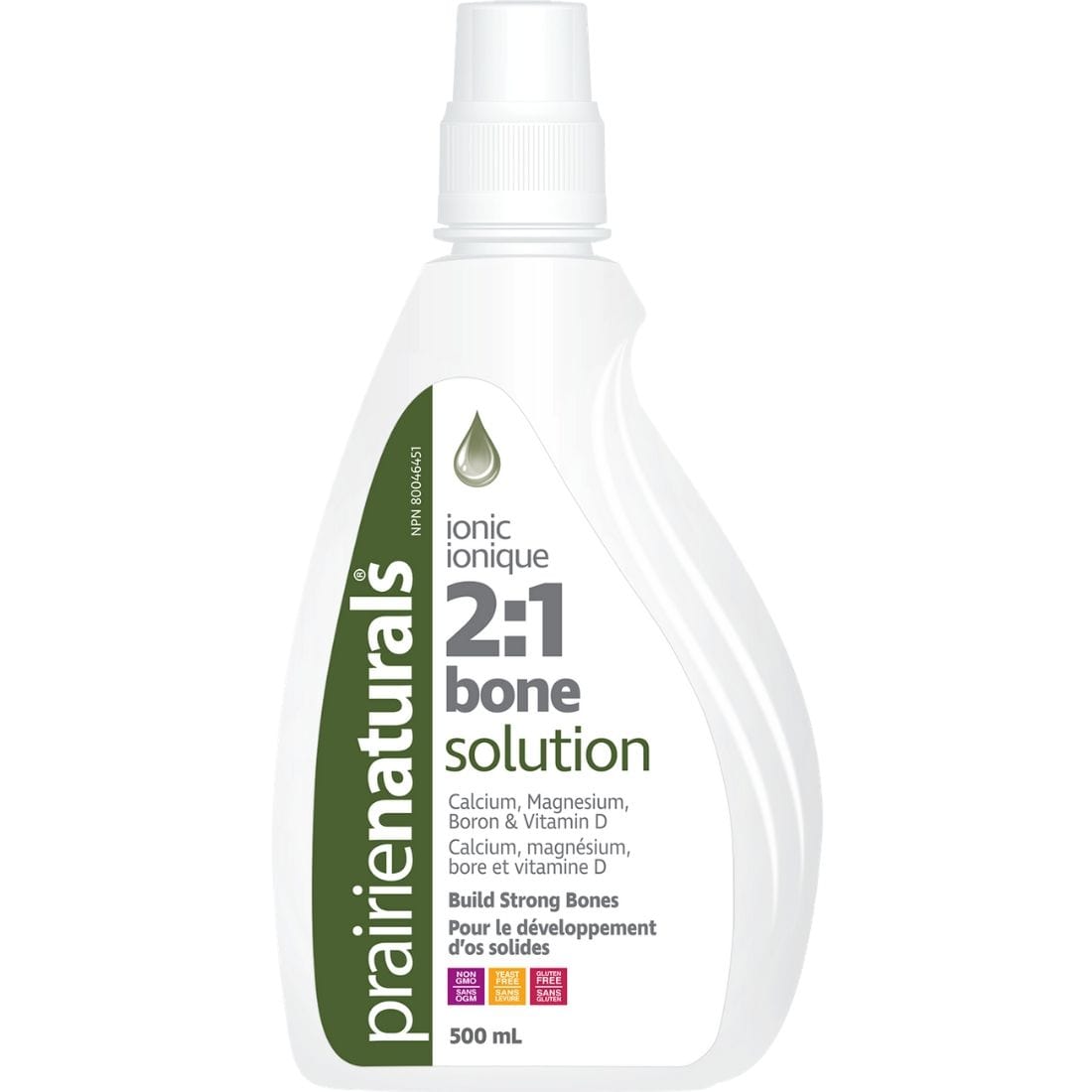 Prairie Naturals Calcium Bone Solution 2:1 (Ionic Liquid Calcium), 500ml