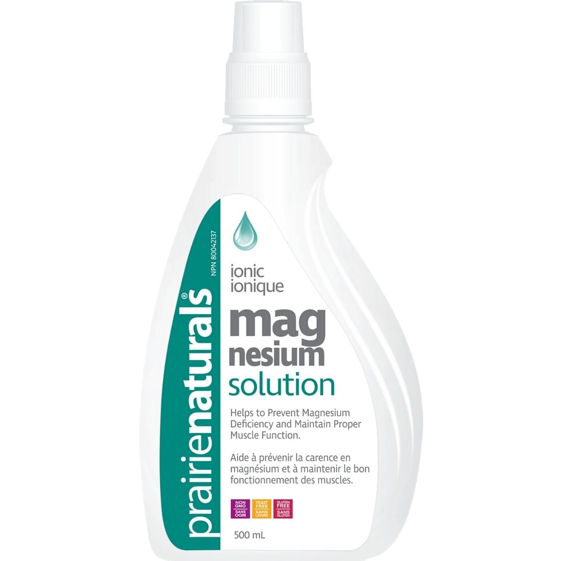 Prairie Naturals Ionic Magnesium Solution Liquid Magnesium (Sodium Benzoate-Free), 500ml