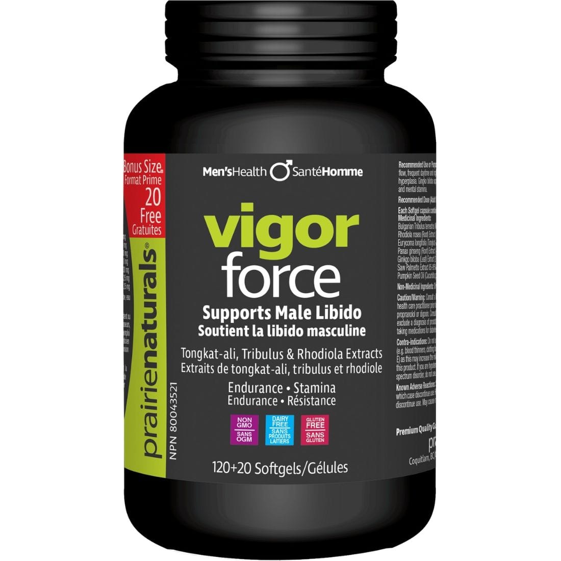 Prairie Naturals Vigor Force, All Natural Male Libido Support