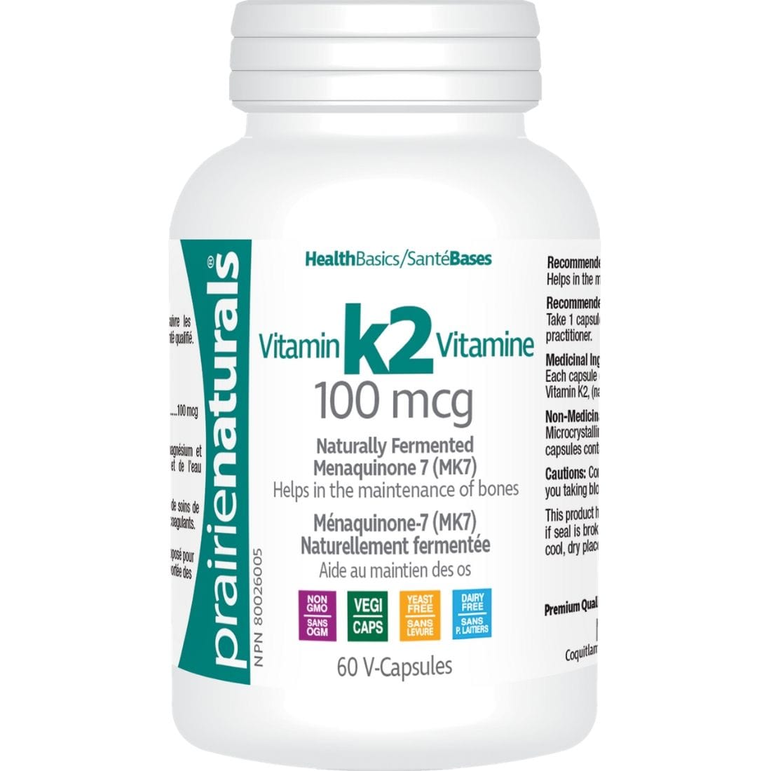 Prairie Naturals Vitamin K2 MK-7 100mcg