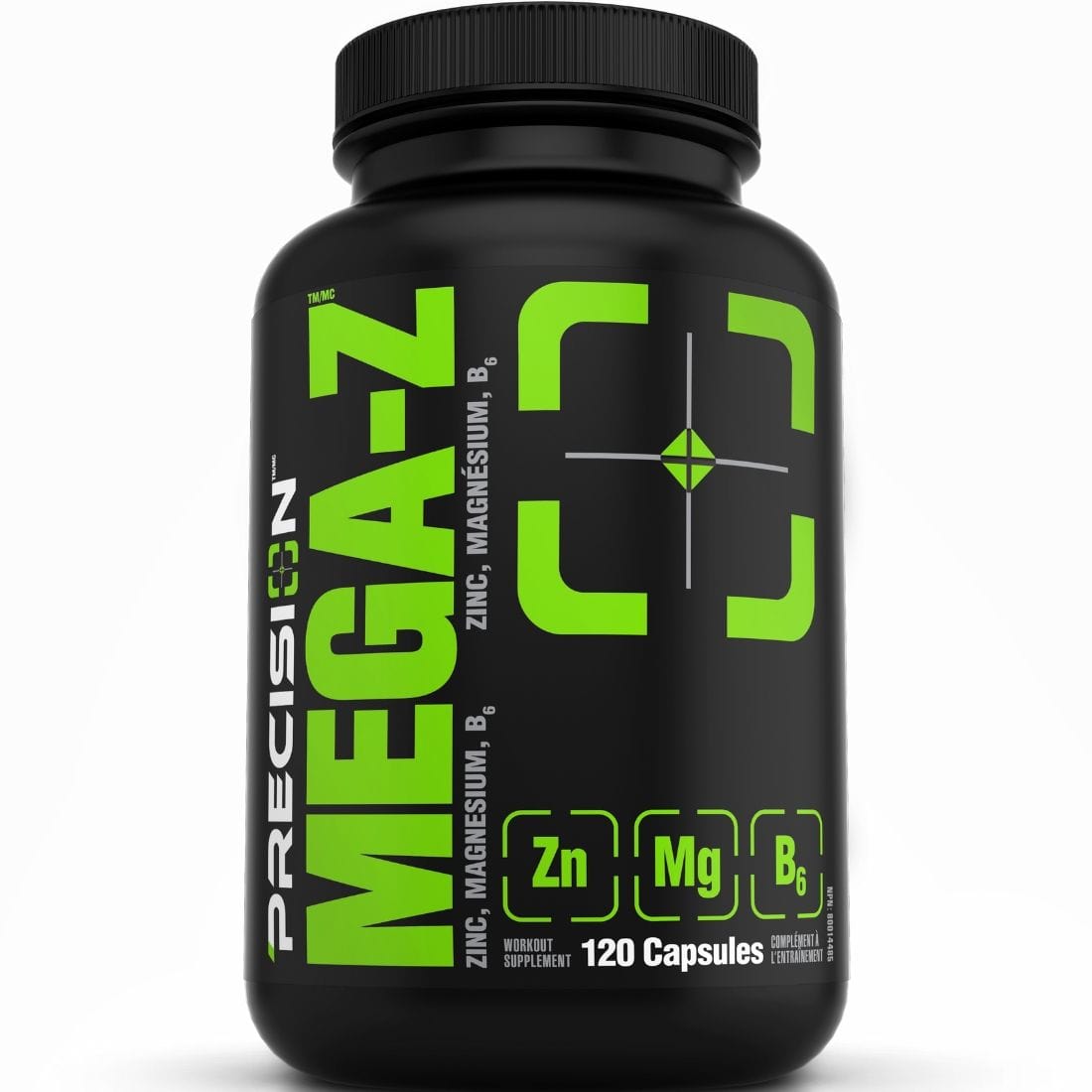 Precision Mega-Z ZMA, Zinc Magnesium B6, 120 Capsules
