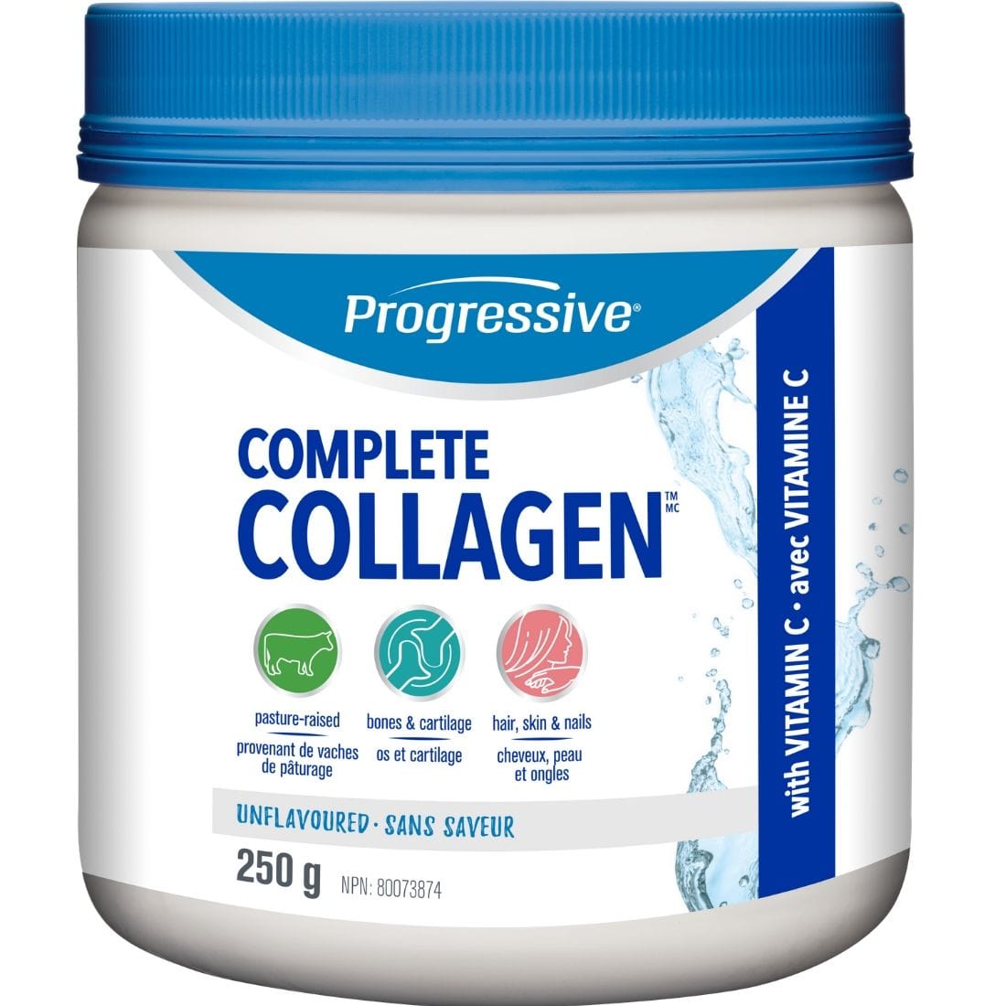 Progressive Complete Collagen (Grass Fed Bovine Collagen with Vitamin C & Tryptophan)