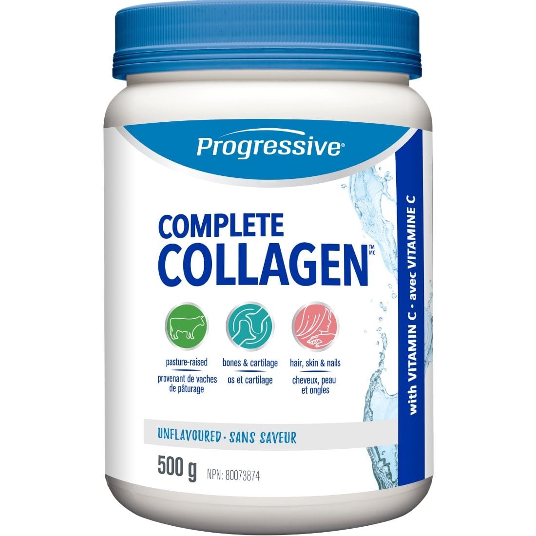 Progressive Complete Collagen (Grass Fed Bovine Collagen with Vitamin C & Tryptophan)