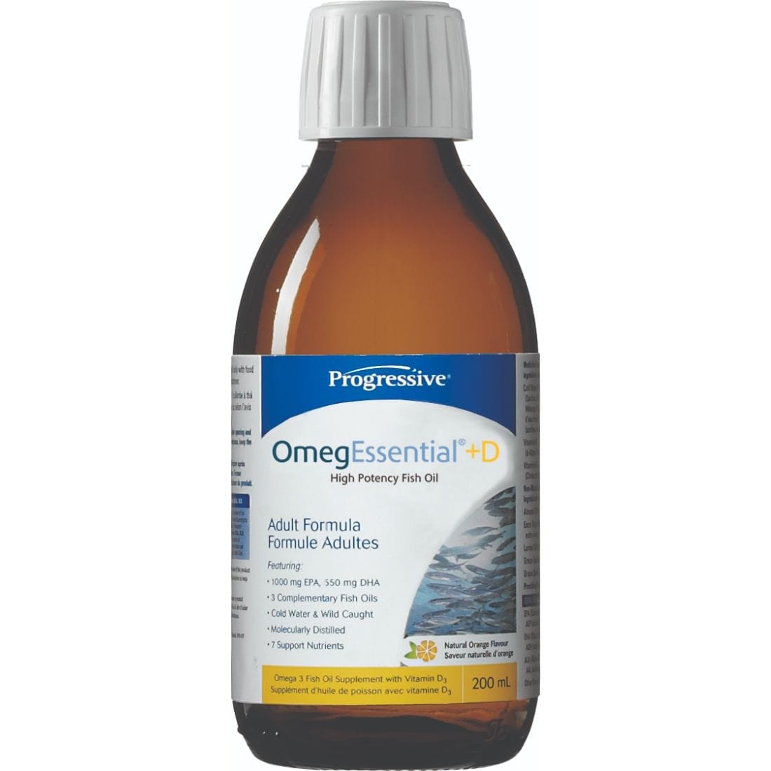 Progressive OmegEssential + D, High Potency Fish Oil Liquid
