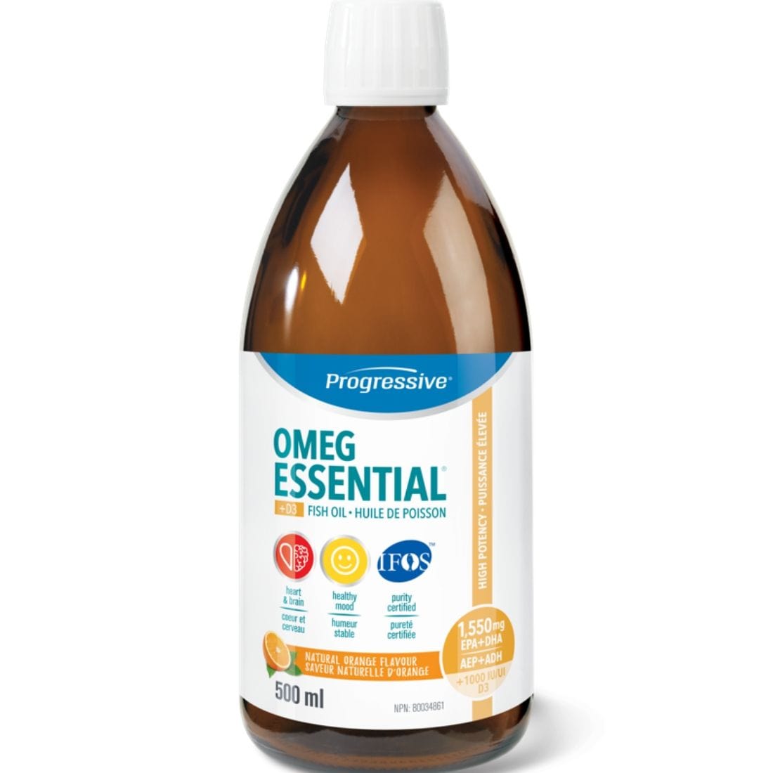 Progressive OmegEssential + D, High Potency Fish Oil, Liquid