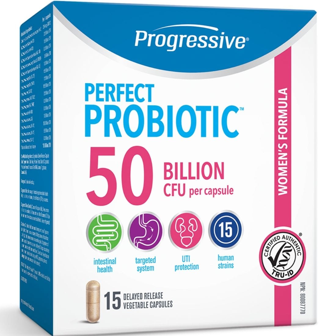 Progressive Perfect Probiotic Women's Support 50 Billion CFU Delayed Release (refrigerated)