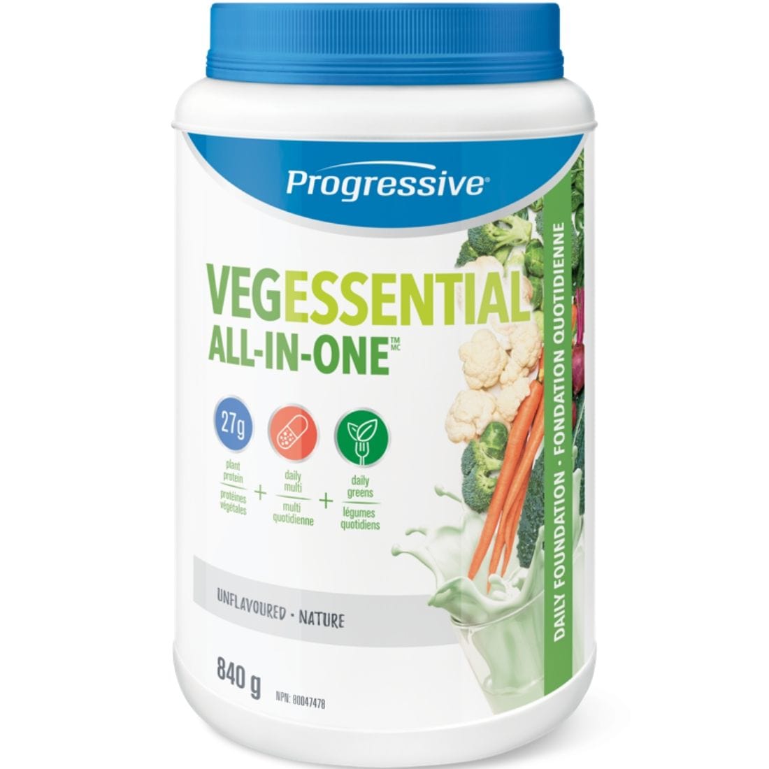 Progressive VegEssential All in One Protein Powder, Daily Nutrition in 1 Scoop