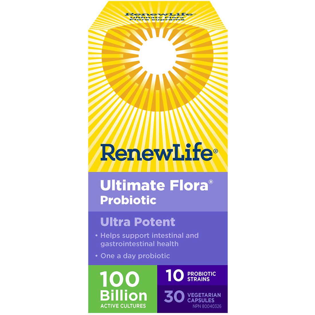 Renew Life Ultimate Flora Ultimate Care Probiotic 100 Billion Active Cultures (Formerly Ultimate Flora Ultra Potent)