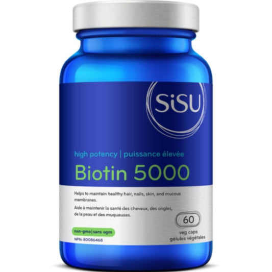 SISU Biotin 5000mcg (High Potency), 60 Capsules