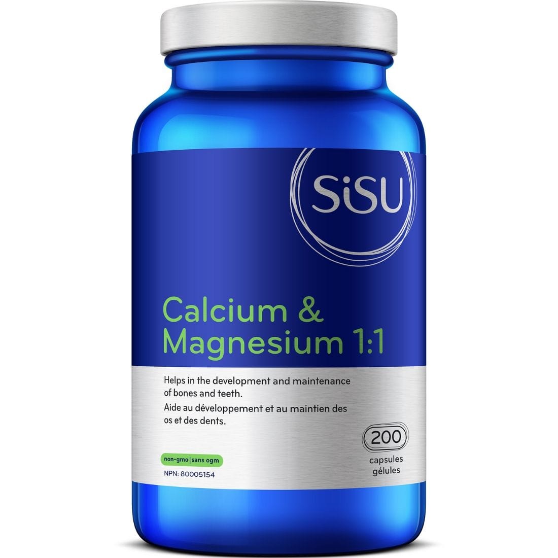 SISU Calcium & Magnesium 1:1 with Vitamin D, Capsules