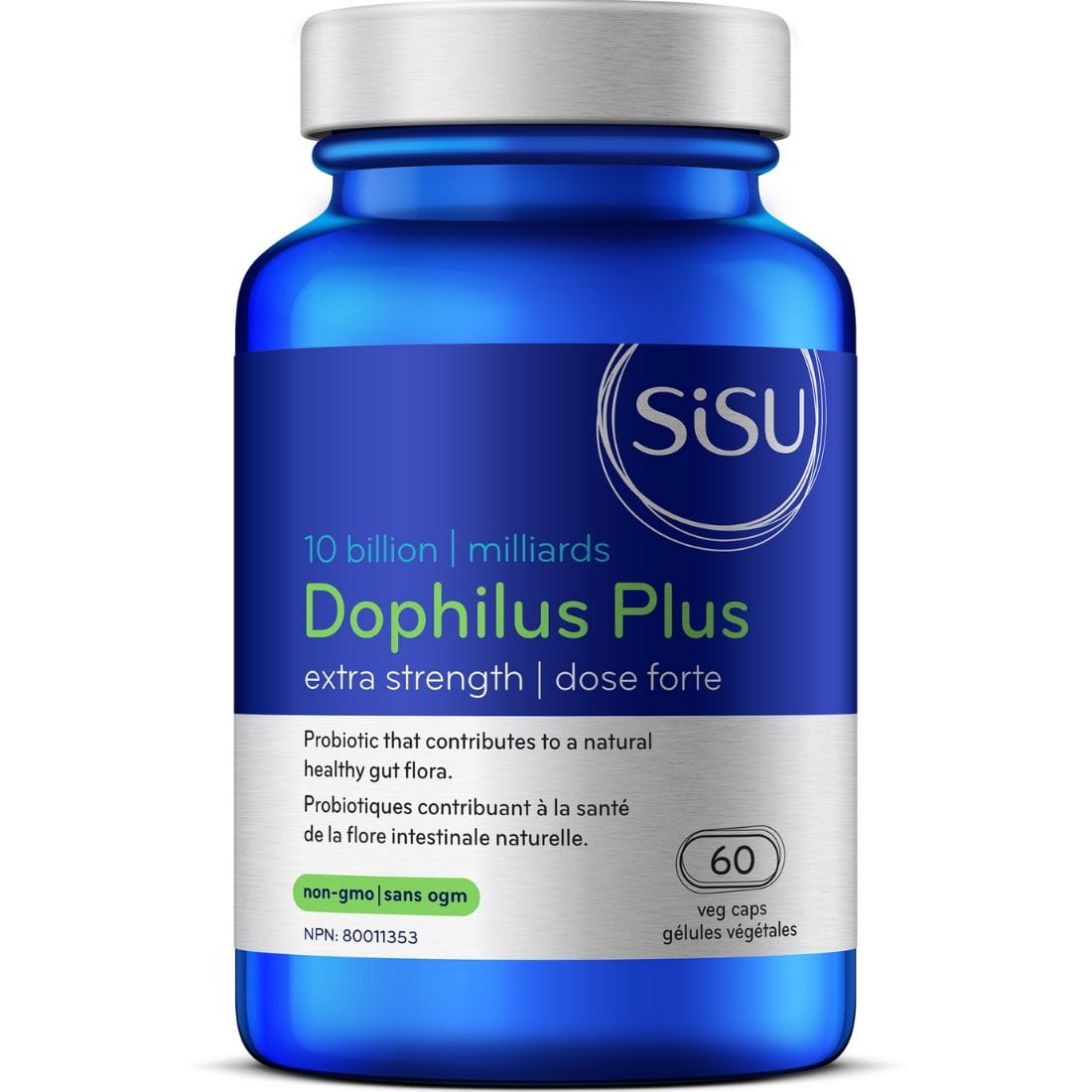SISU Dophilus Plus Extra Strength 10 Billion, 60 Veg Caps - Store in Fridge