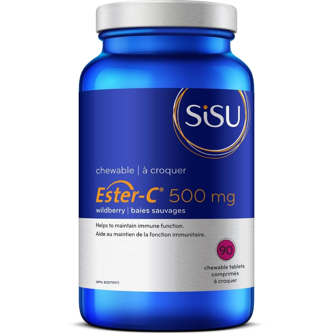 SISU Ester-C 500mg Chewable Vitamin C 500mg, Delicious Flavours, 90 Chewable Tablets