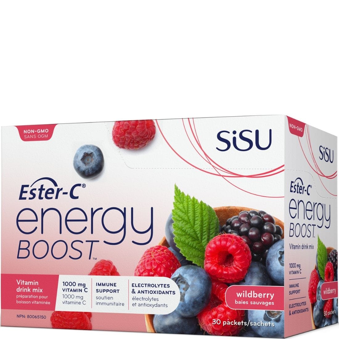 SISU Ester-C Energy Boost Vitamin C Powder Drink Mix, 1000mg