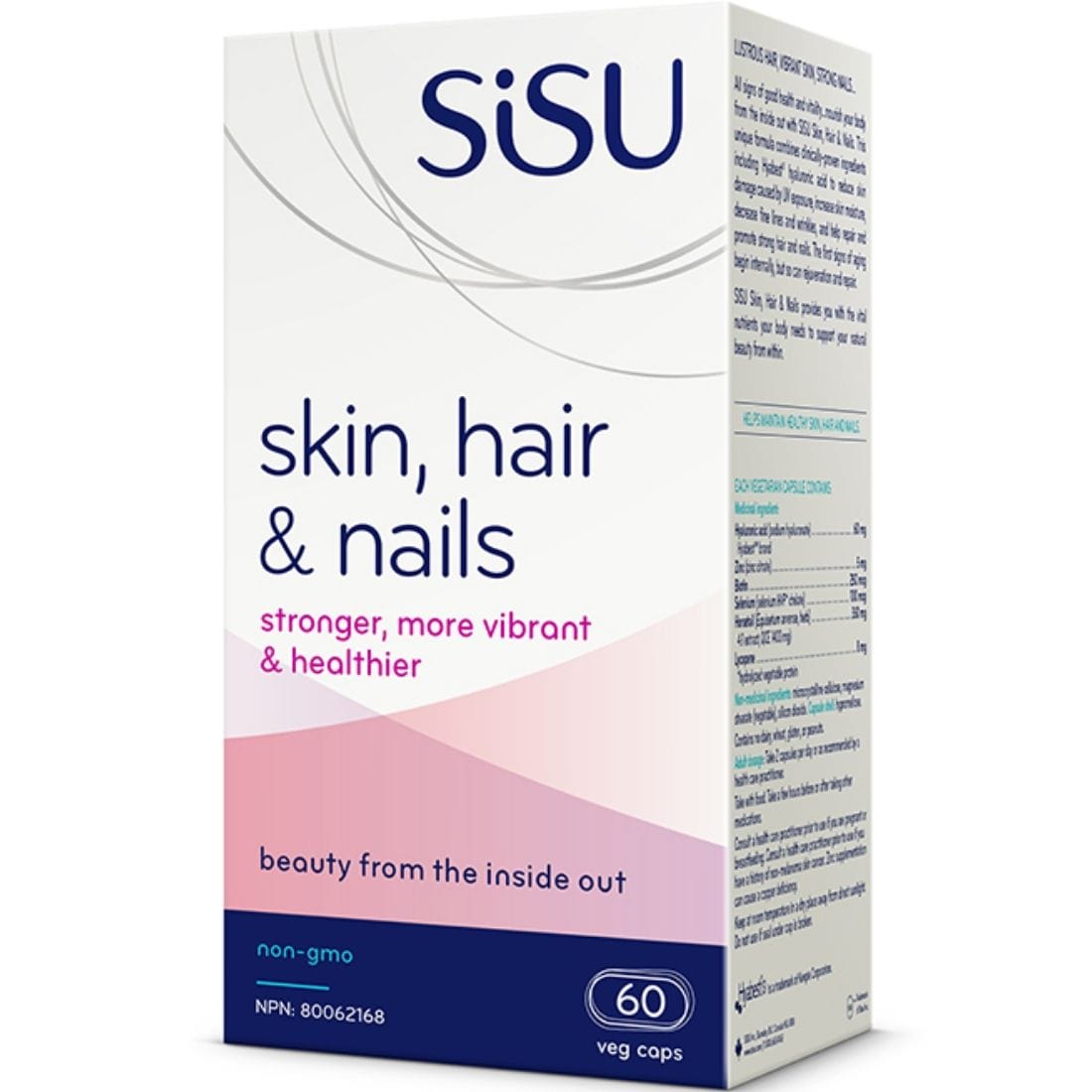 SISU Skin, Hair & Nails, Helps Repair Skin Damage, Shiny Hair, Strong Nails, 60 Capsules