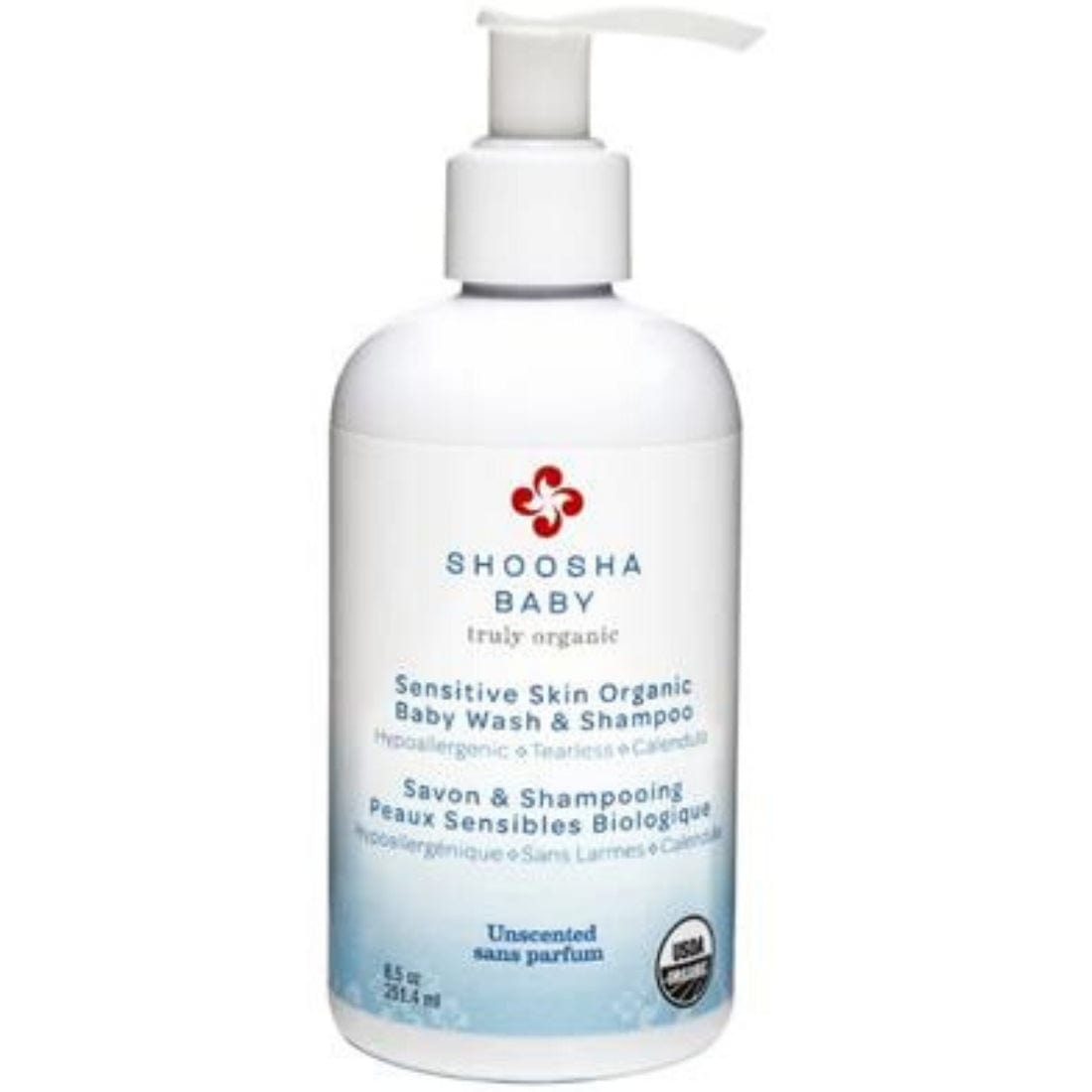 Shoosha Sensitive Skin Organic Baby Wash & Shampoo, 8.5oz