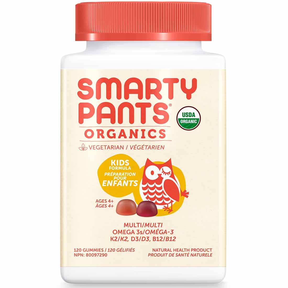 SmartyPants Organic Kids Formula Multivitamin Gummies