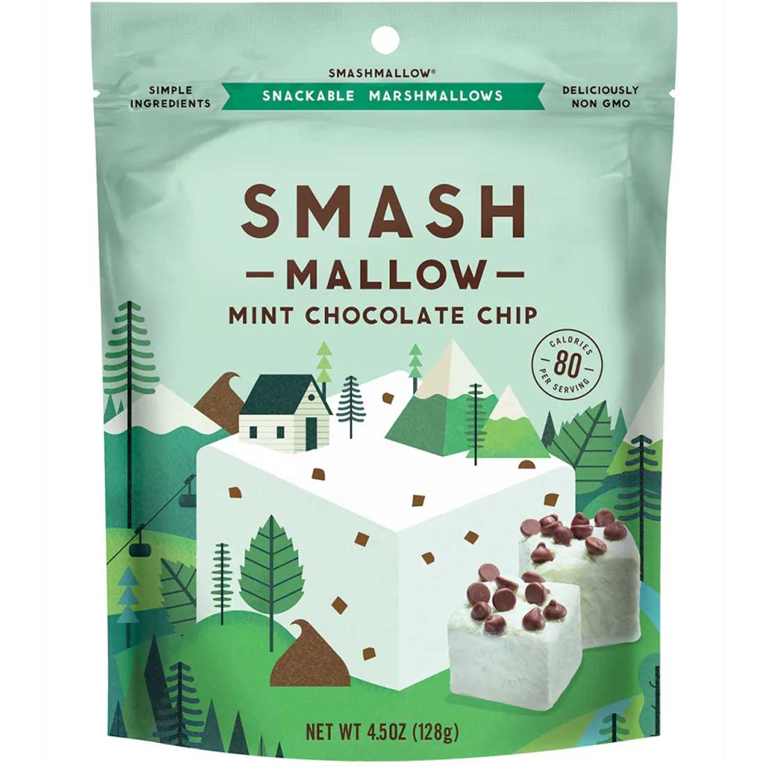 Smashmallow Mint Chocolate Chip Marshmallows (Gluten Free)