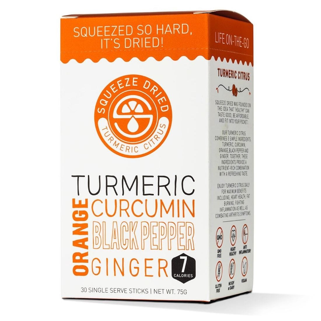 Squeeze Dried Turmeric Citrus, 30 Stick Packs