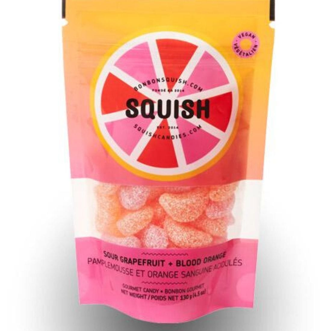 Squish Candies Sour Grapefruit and Blood Orange (Vegan), 120g