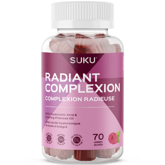 Suku Vitamins Radiant Complexion (with Hyaluronic Acid & Evening Primrose Oil), 60 Gummies