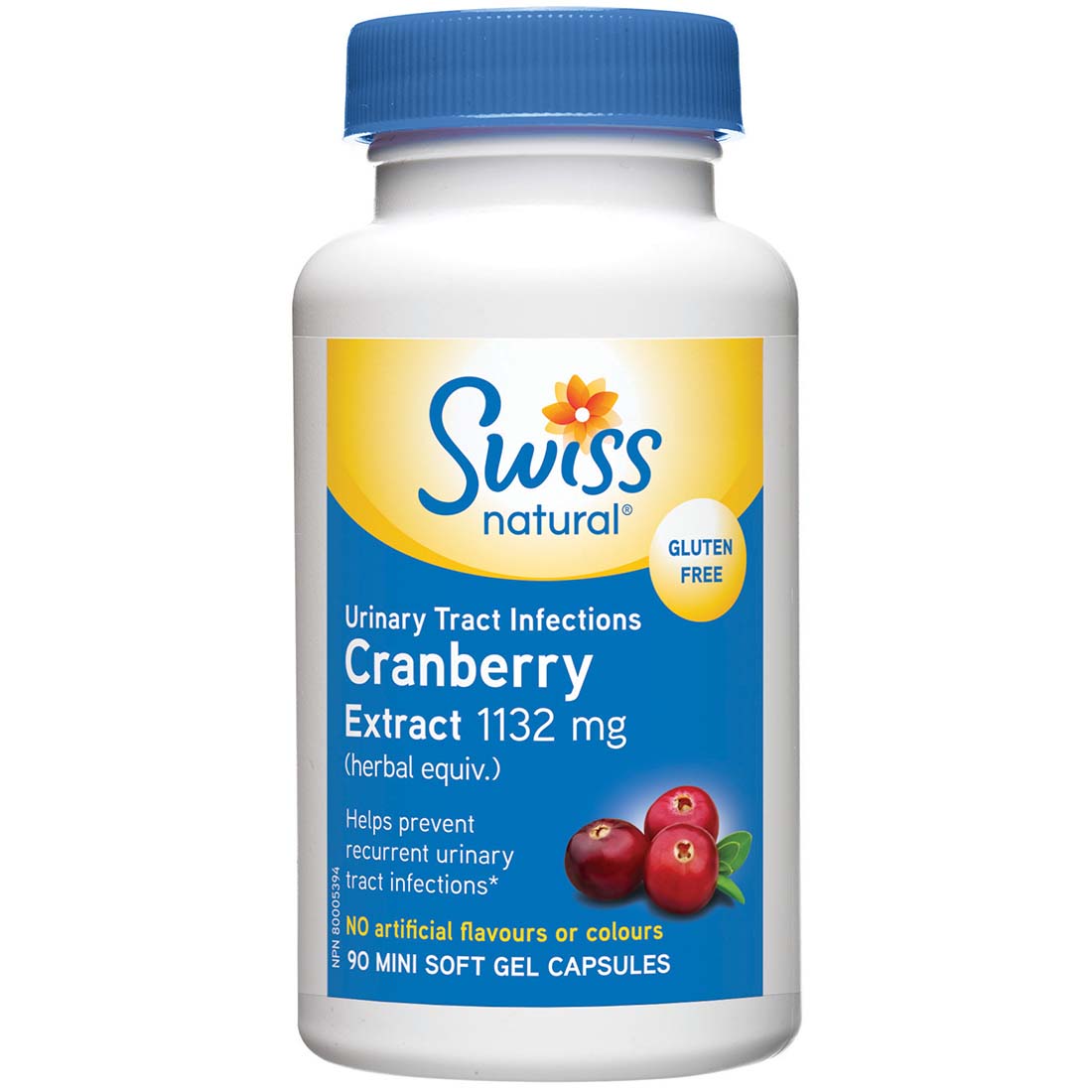 Swiss Natural Cranberry Extract 1132mg, Softgels