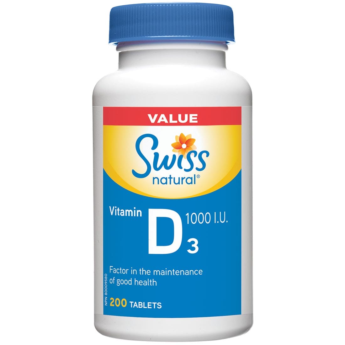Swiss Natural Vitamin D3 1000 I.U.