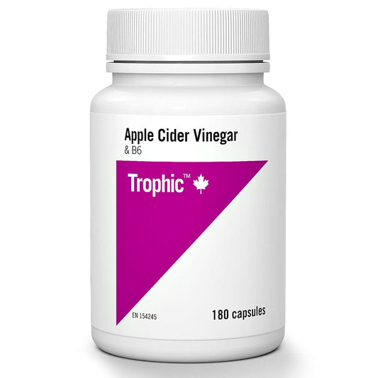 Trophic Apple Cider Vinegar with Vitamin B6, 180 Capsules