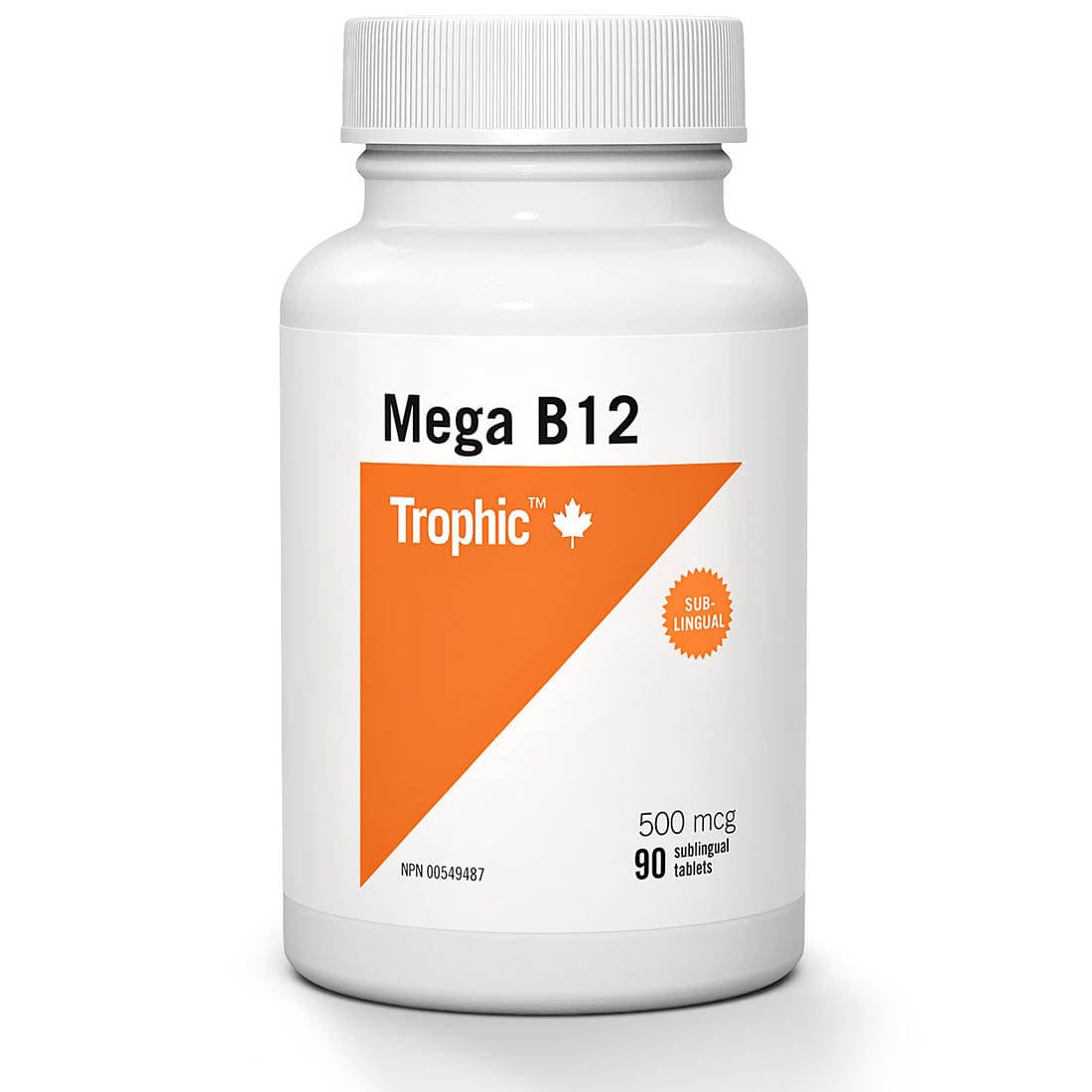 Trophic Mega B12 500mcg (Vitamin B12 Cyanocobalamin), 90 Tablets