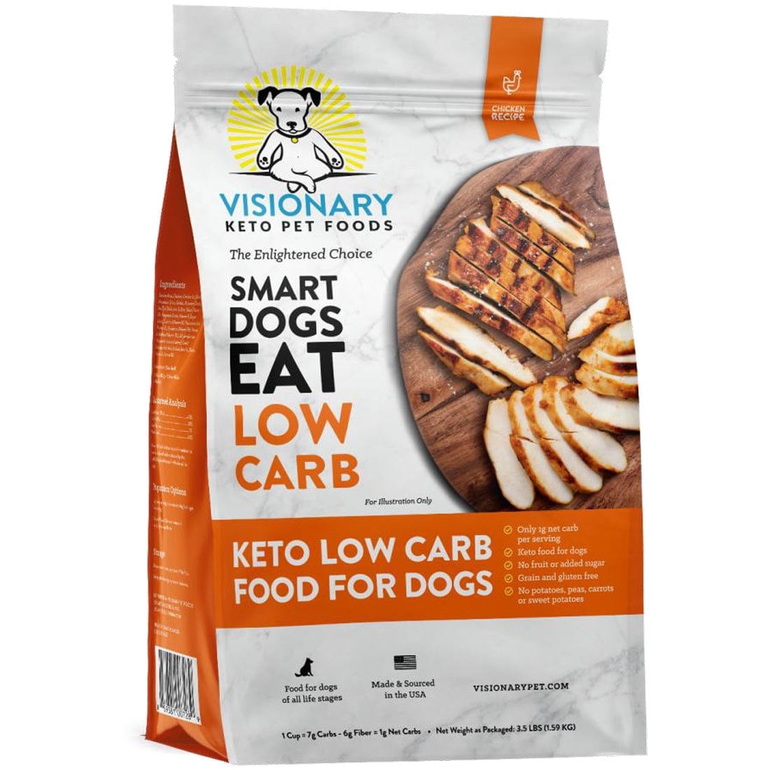 Keto Dry Dog Kibble (Grain-Free and Keto Friendly), 3.5lbs