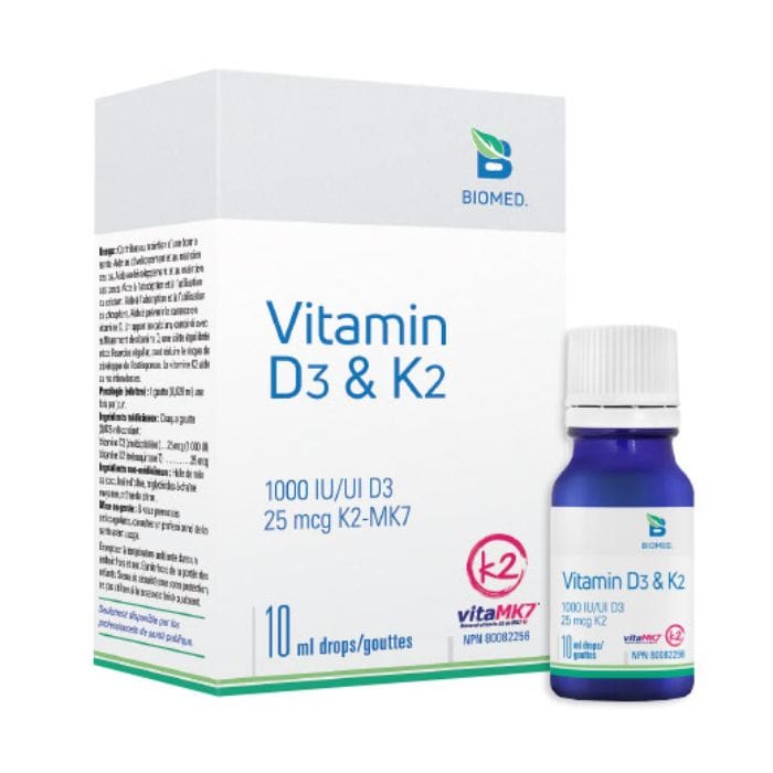 Biomed MK7 with D3 Drops, 10ml (360 Drops)