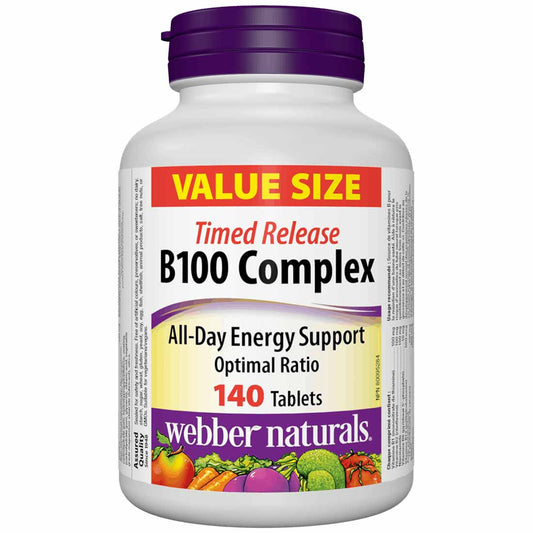 Webber Naturals B100 Complex, Timed Release, Value Size, 140 Tablets