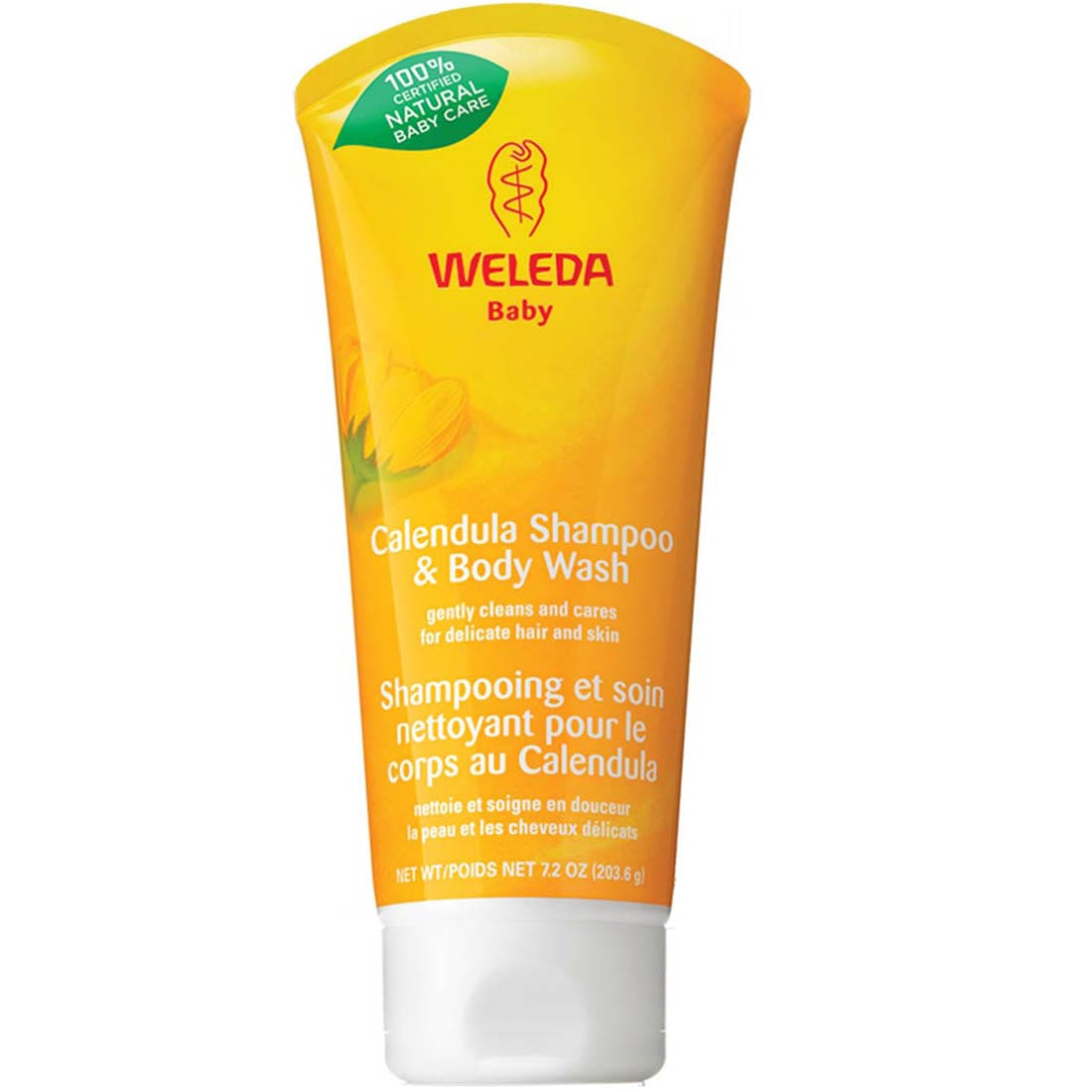 Weleda Baby Gentle Shampoo & Body Wash with Calendula, 200ml/6.8oz